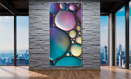 WANDBILDER MIT RAHMEN ABSTRAKT BILDER XXL MODERN WOHNZIMMER BUBBLES