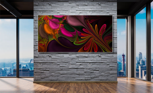 WANDBILDER MIT RAHMEN ABSTRAKT BILDER XXL MODERN WOHNZIMMER BLÜTEN