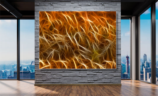 WANDBILDER MIT RAHMEN ABSTRAKT BILDER XXL MODERN WOHNZIMMER DIGITAL GRAS