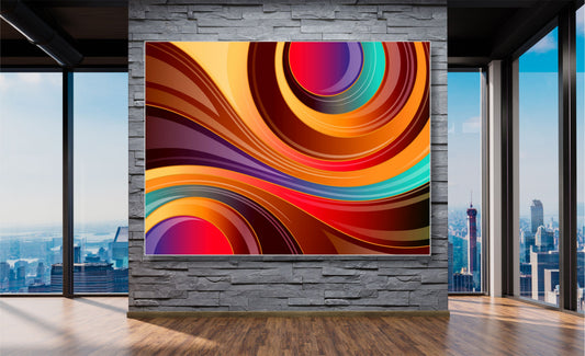 WANDBILDER MIT RAHMEN XXL 200x150 ABSTRAKT WOHNZIMMER KUNST BUNT MODERN