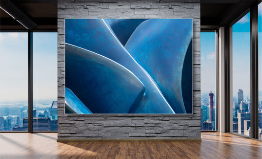 WANDBILD MIT RAHMEN 200x150 ABSTRAKT BILDER XXL WOHNZIMMER KUNST METALLISCH