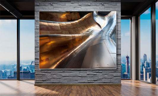 WANDBILD MIT RAHMEN 200x150 ABSTRAKT BILDER XXL WOHNZIMMER METALL KUNST