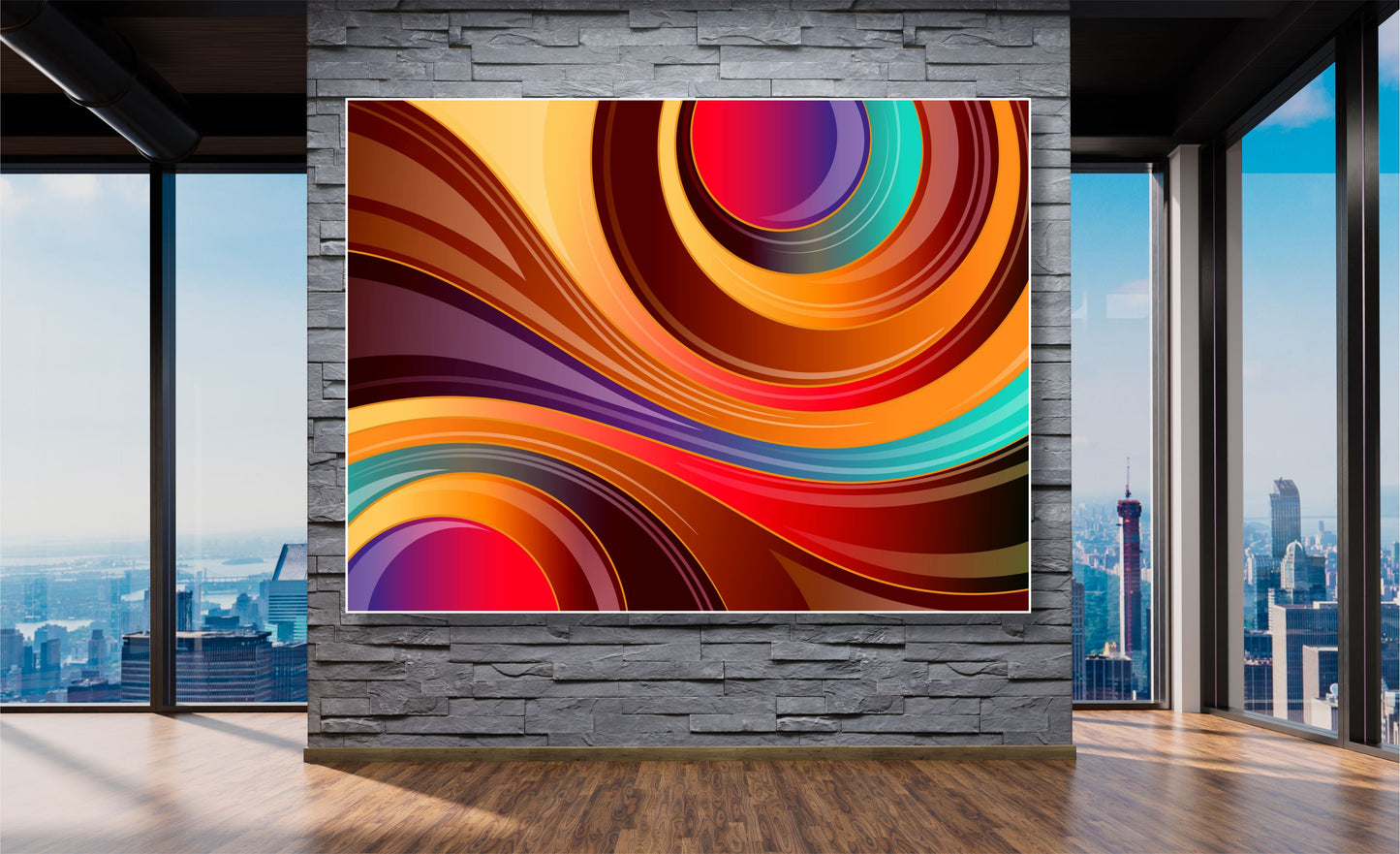 WANDBILDER MIT RAHMEN XXL 200x150 ABSTRAKT WOHNZIMMER KUNST BUNT MODERN