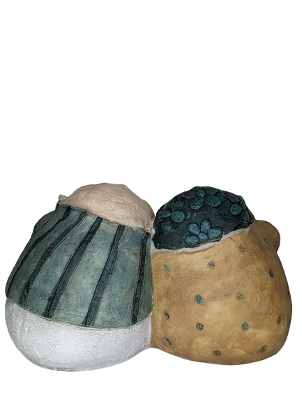 EXNER DEKO FIGUR SKULPTUR MANN&FRAU CRIVA HÖHE 13 cm WITZIG MODERN ABSTRAKT