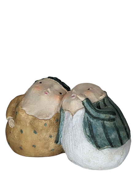 EXNER DEKO FIGUR SKULPTUR MANN&FRAU CRIVA HÖHE 13 cm WITZIG MODERN ABSTRAKT