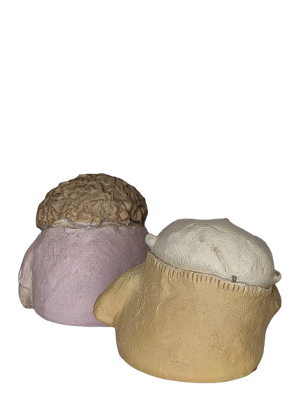 EXNER DEKO FIGUREN BÜSTEN WITZIGES PAAR CRIVA HÖHE 14 cm MODERN ABSTAKT