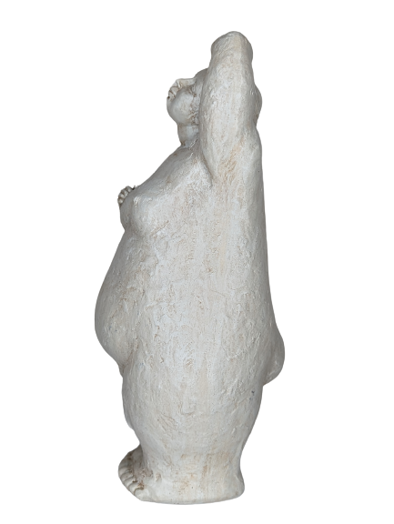 EXNER SKULPTUR DEKO FIGUR HILDA DICKE DAME2 HÖHE 30 cm MODERN STEINOPTIK