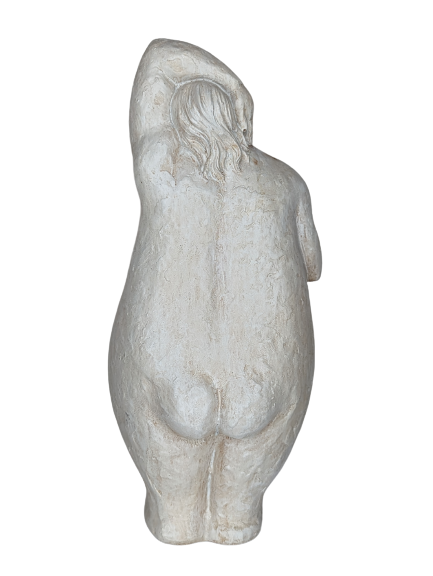 EXNER SKULPTUR DEKO FIGUR HILDA DICKE DAME2 HÖHE 30 cm MODERN STEINOPTIK