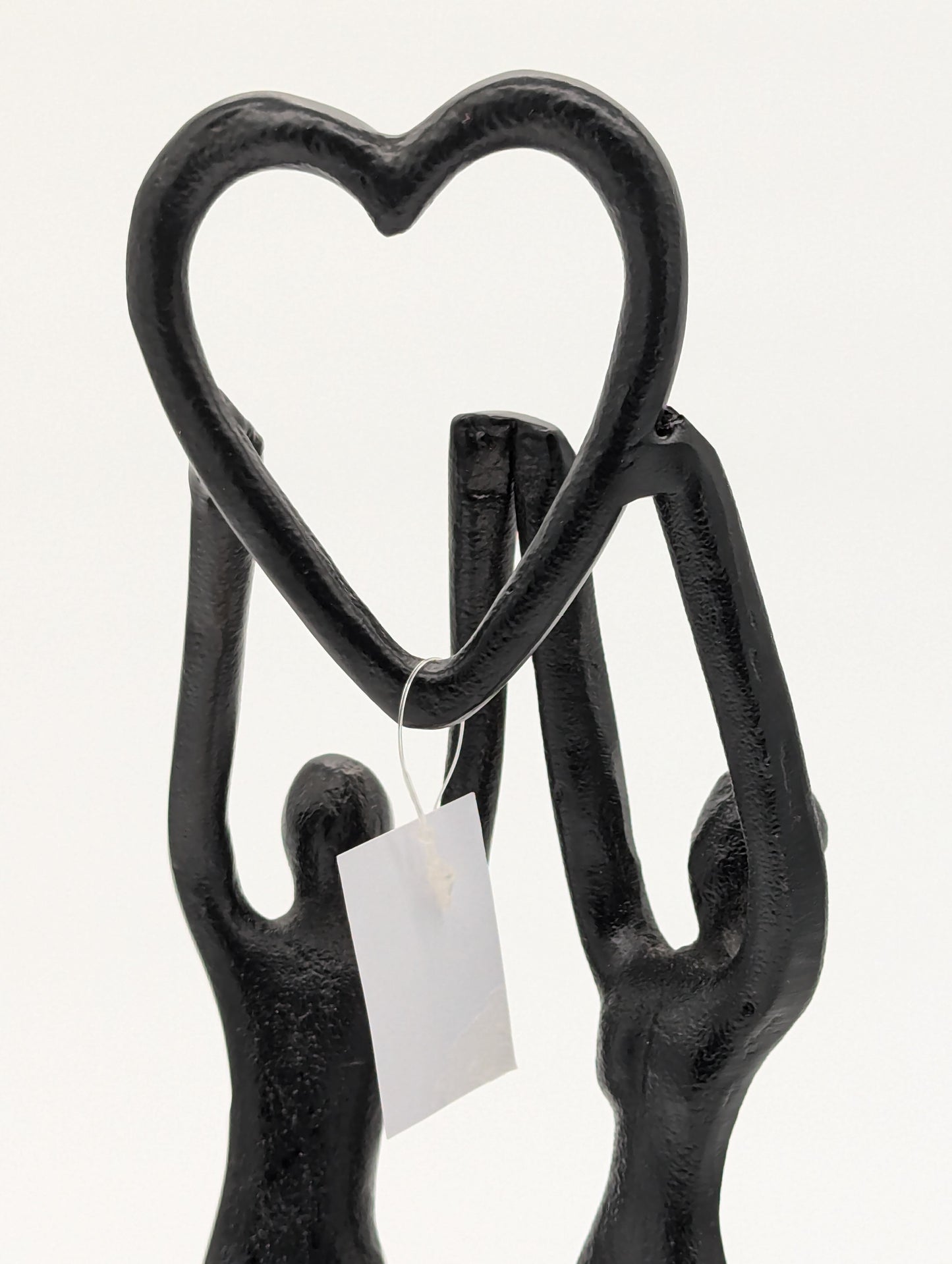 DEKO FIGUR SKULPTUR EXNER LIEBESPAAR H 32 cm LIEBE HOLZ ALU SCHWARZ MODERN ABSTRAKT