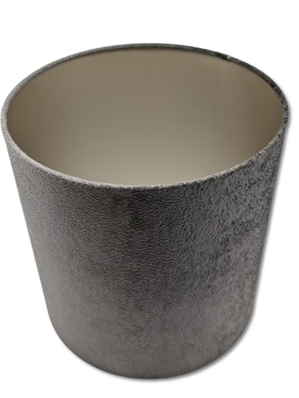 COLMORE LAMPENSHIRM RUND 30x30x30 CM STRUKTUR EDEL GRAU TAUPE MODERN