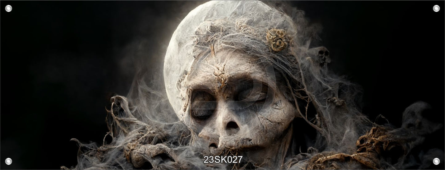 TOTENKOPF WANDBILDER POSTER INNEN AUSSEN 160x60 SCHÄDEL MOND FANTASIE