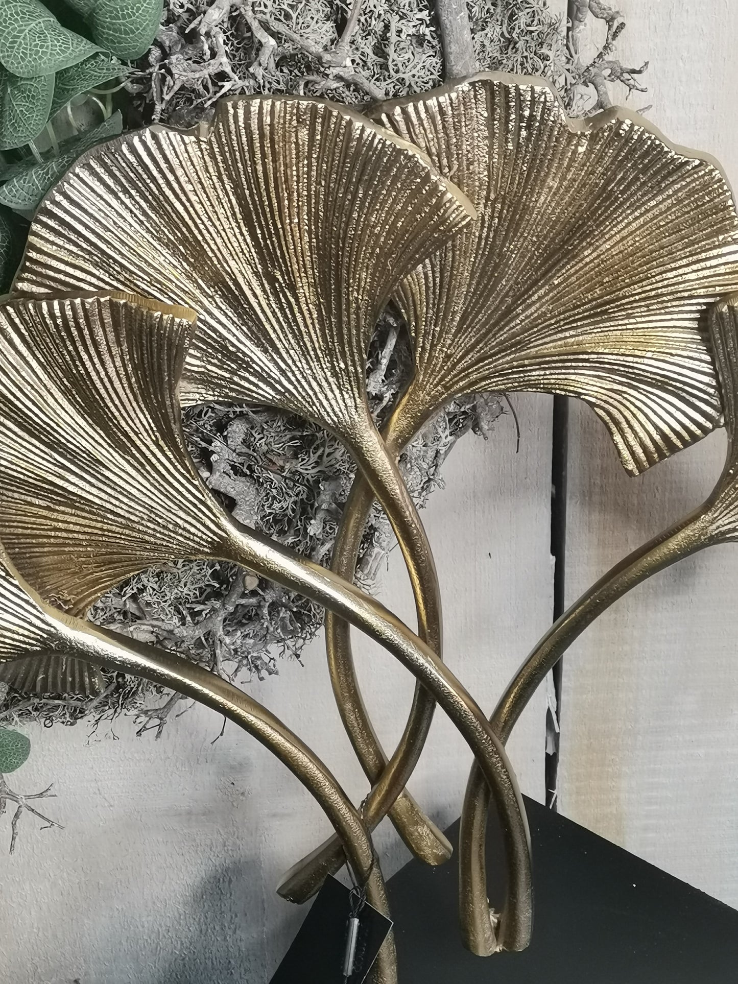 COLMORE Wanddekoration "Ginkgo" 54x41x5 cm Alu Bronze/Gold RAW