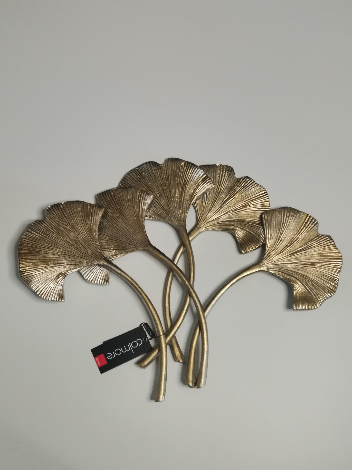 COLMORE Wanddekoration "Ginkgo" 54x41x5 cm Alu Bronze/Gold RAW